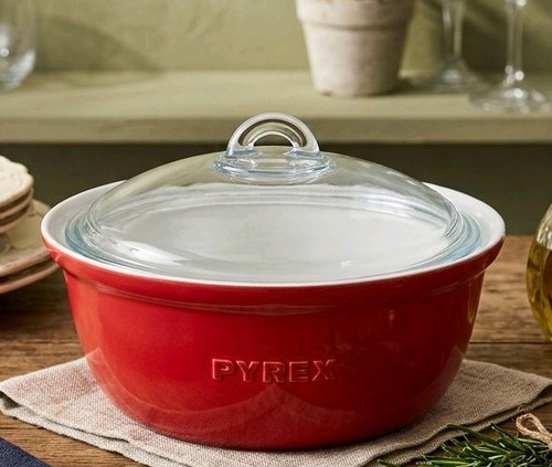 Pyrex flamingo pink round - pink,