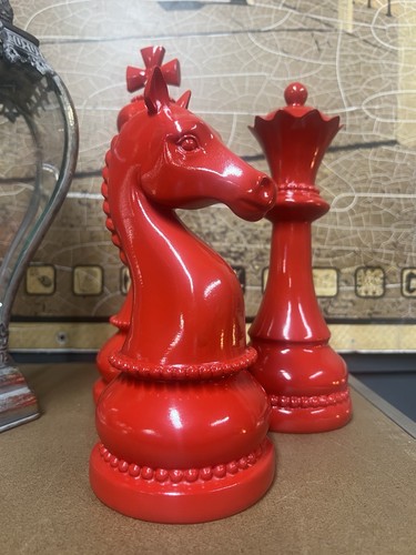 Large decorative red chess - large,