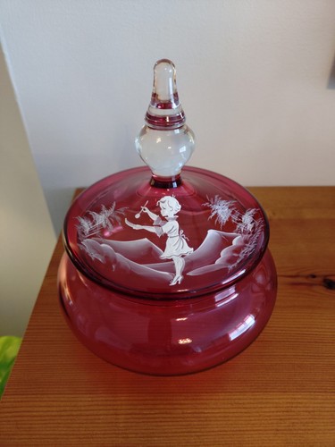 Vintage cranberry glass - cranberry,