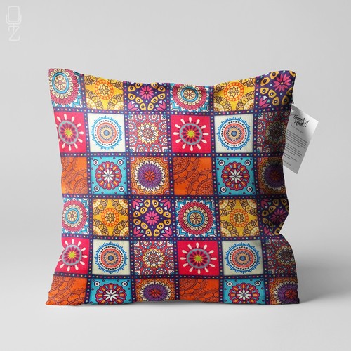 Cushion cover with colourfully - cushion,
