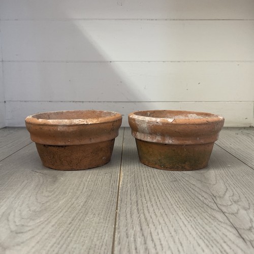 Vintage terracotta bulb pots - vintage,