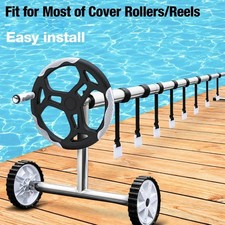Swimming Pool Cover Reel Set Solar Cover Reel Blanket Strap and Clip