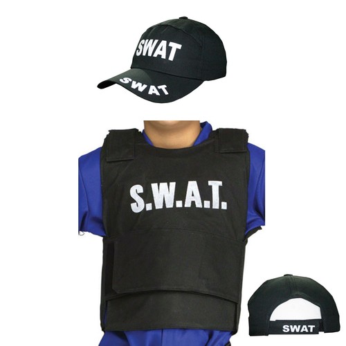 Swat vest cap fancy dress - &,