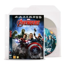 3L DVD Sleeves with Binders Holes and Protective Felt Pack of 50 for DVD Storage