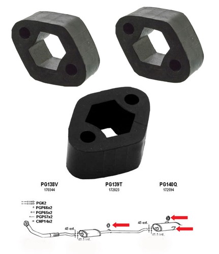 Exhaust rubber hangers for - hangers,