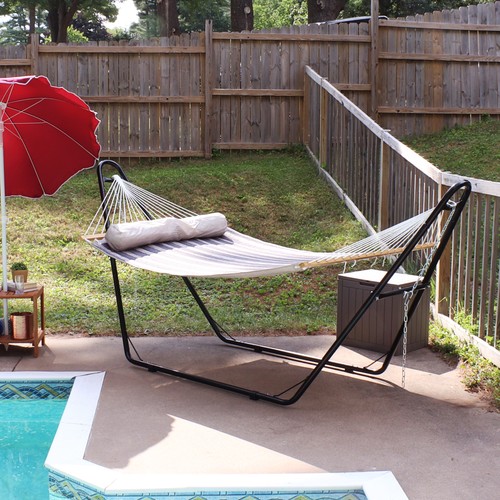 Quilted double hammock with - quilted,