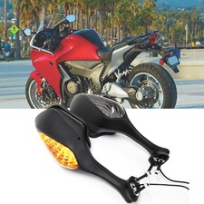 2x Motorcycle Side Mirrors LED Turn Signal For Honda VFR1200 2010-2012 VFR1200FD
