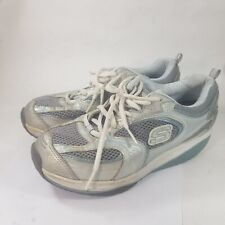 Sketchers Shape-Ups Womens Athletic Shoes Style 12320 Silver Blue Size 6