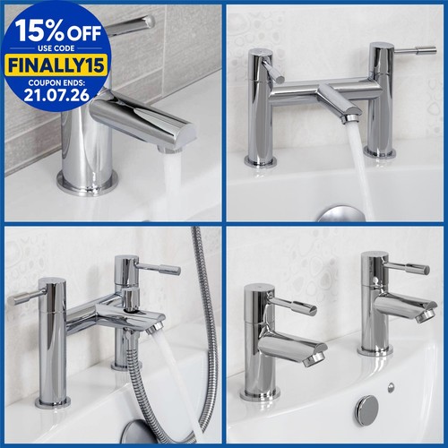 Modern chrome bathroom - bathroom, sink