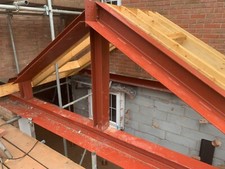 Cranked steel I beam  RSJ structural steel for house extension builders beams