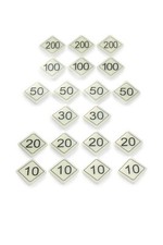 PERADON SET OF 20 PLASTIC NUMBER PLATES FOR BAR BILLIARD TABLES S4986