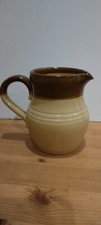 Vintage TG Green Granville Stoneware Half-Pint Jug - Brown Drip Glaze - Darker