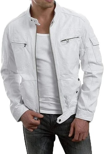 Men motorcycle real leather - men's,