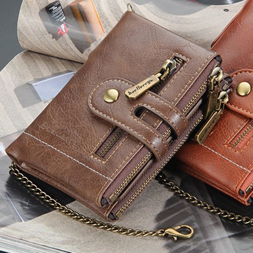 Mens chain wallet genuine - mens,