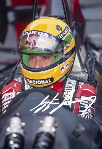 Ayrton senna signed autograph - ayrton,