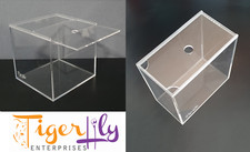 Nano Acrylic Fish Tank Breeding Box With Sliding Lid & Feeding Hole - 4L or 8L