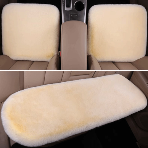 Fluffy sheepskin car seat - fluffy,