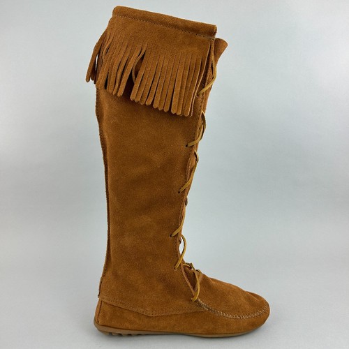 Minnetonka 1422 brown suede - minnetonka,