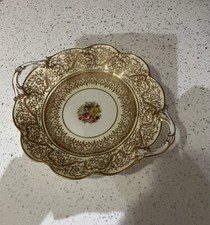 1930s Bishop & Stonier Bisto Gold Lace Pattern Plate 10” *VGC*
