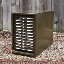 Vintage Art Metal Coin Small Collectors Index Filing Drawers Steel Cabinet