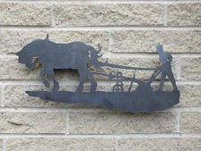 Horse & Plough Silhouette in