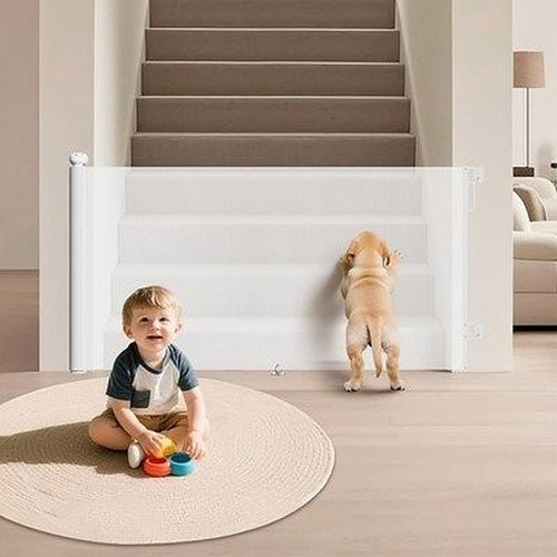 Retractable baby gate for - retractable,