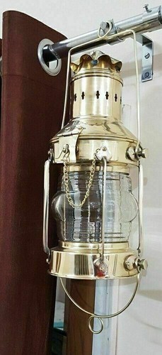 Vintage brass oil lamp - vintage,