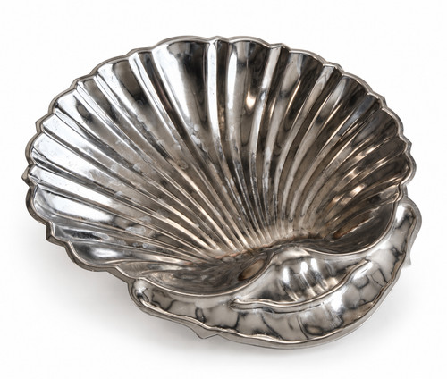 Vintage silver tone scallop - vintage,