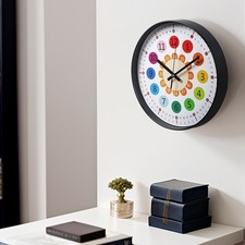 Learning Clock for Kids Silent Telling The Time Teaching Clock for Teaching Time