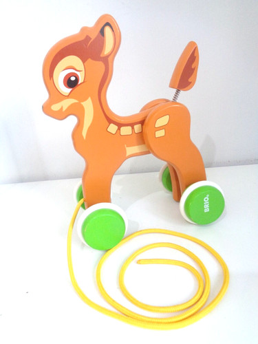 Disney bambi wooden pull along - disney,