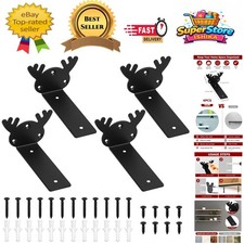 Durable Black L-Shaped Shelf