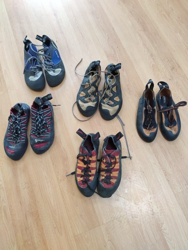 Selection climbing shoes - a,