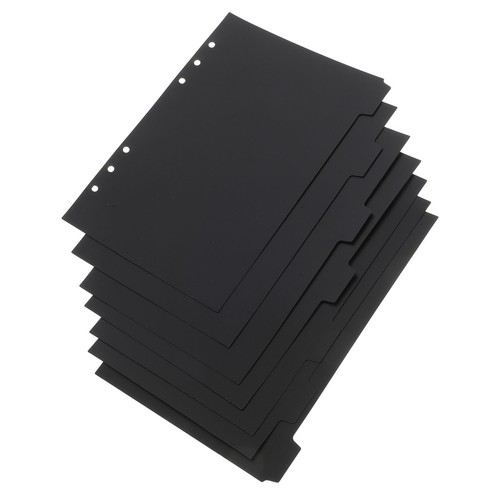 Reusable black plastic binder - black,