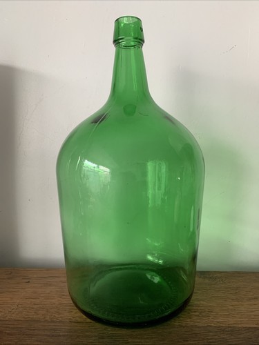 Large green glass litre - large, 5