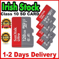 SANDISK Ultra Micro SD Card 32 64 128 256 512 GB 100% ORIGINAL + FREE SD ADAPTER