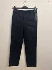 Golden Goose Italian Chino Dress Trousers Black XS Smart Straight New With Label