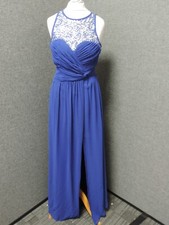 Sousourada Embellished Maxi Dress Royal Blue UK 10 LN043 FF 10