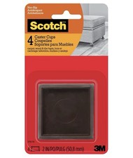 2" Square Brown Caster Cups