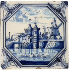 Antique Dutch Delft Blue &
