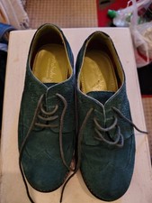 Moshulu Seagrass Suede Ladies Lace Up Derby Shoes Dark Green Size 4 UK 37 EU