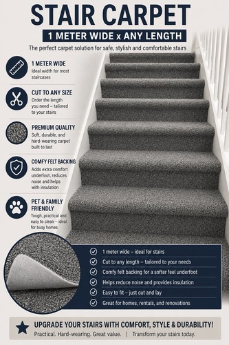 Stairs hall carpet grey any - stairs,