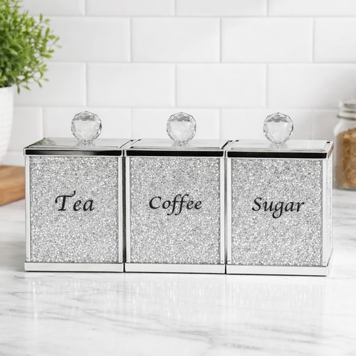 Tea coffee sugar canisters - tea,