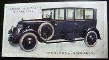 1922 Lambert & Butler's Tobacco Card Motor Cars #19 Armstrong-Siddeley VG/EX