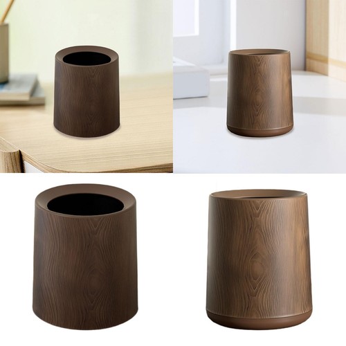 Wood grain trash - can, garbage