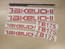 7 pcs label set lettering takeuchi TB175 sticker carrier film adhesive