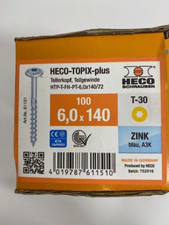 6.0mm x 140mm Long Heco Topix