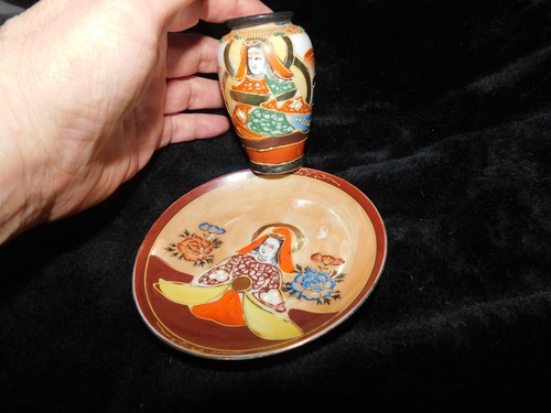 Vintage oriental china saucer - oriental,