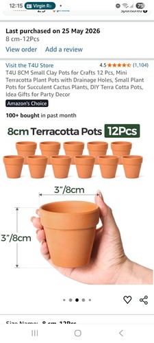 Small terracotta clay - small,