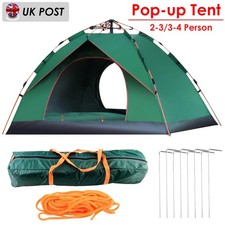 Outdoor 3-4 Man Automatic Instant Double Layer Pop Up Camping Tent Waterproof UK