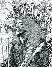 RORY GALLAGHER psychedelic print  33x23 By Jim FitzPatrick 